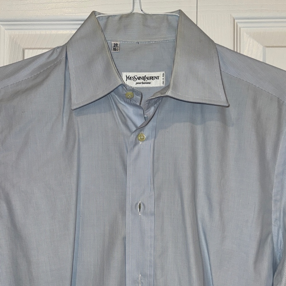Yves Saint Laurent Men's Light Blue Dress Shirt